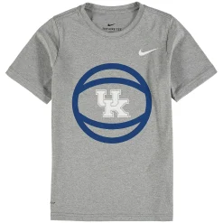 Youth Nike Gray Kentucky Wildcats Basketball And Logo Performance T-Shirt