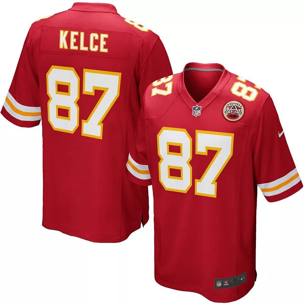 Youth Nike Travis Kelce Red Kansas City Chiefs Team Color Game Jersey - Image 2