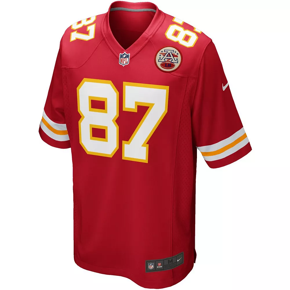 Youth Nike Travis Kelce Red Kansas City Chiefs Team Color Game Jersey - Image 3