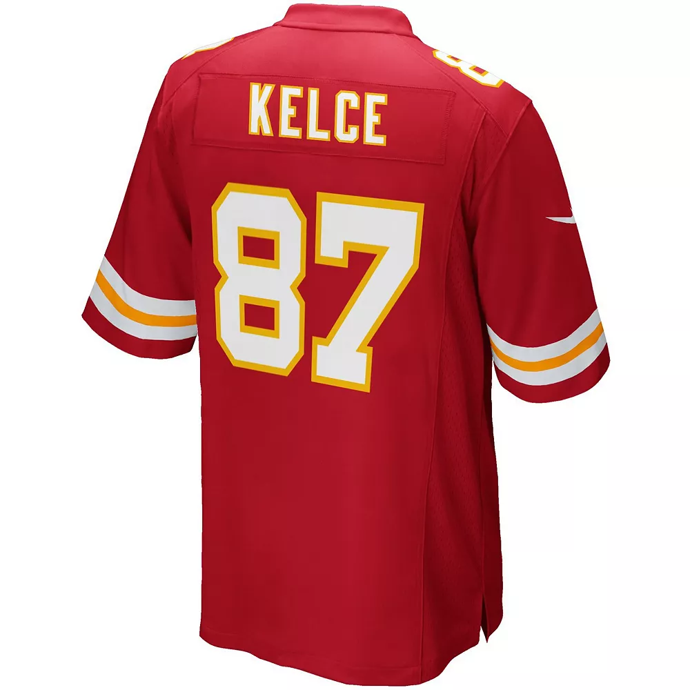 Youth Nike Travis Kelce Red Kansas City Chiefs Team Color Game Jersey - Image 4