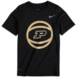 Youth Nike Black Purdue Boilermakers Basketball And Logo Performance T-Shirt