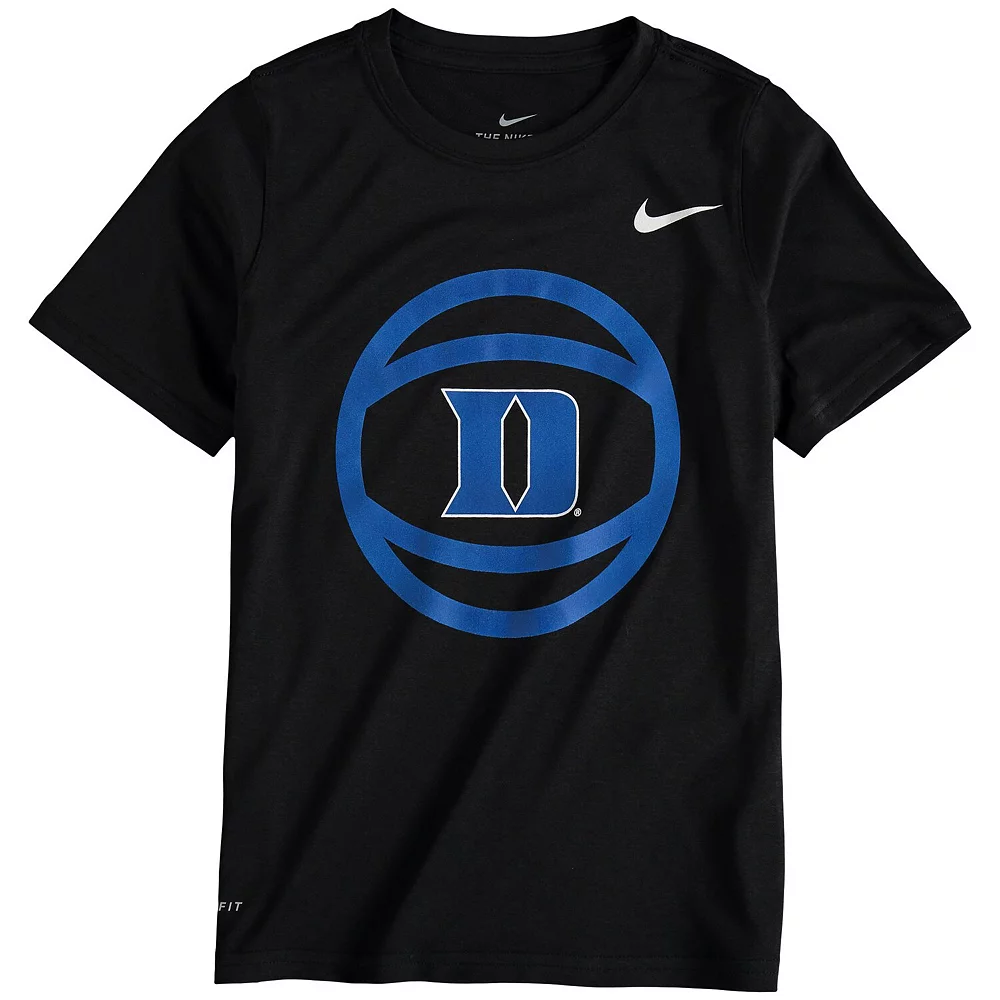 Youth Nike Black Duke Blue Devils Basketball And Logo Performance T-Shirt - Image 2