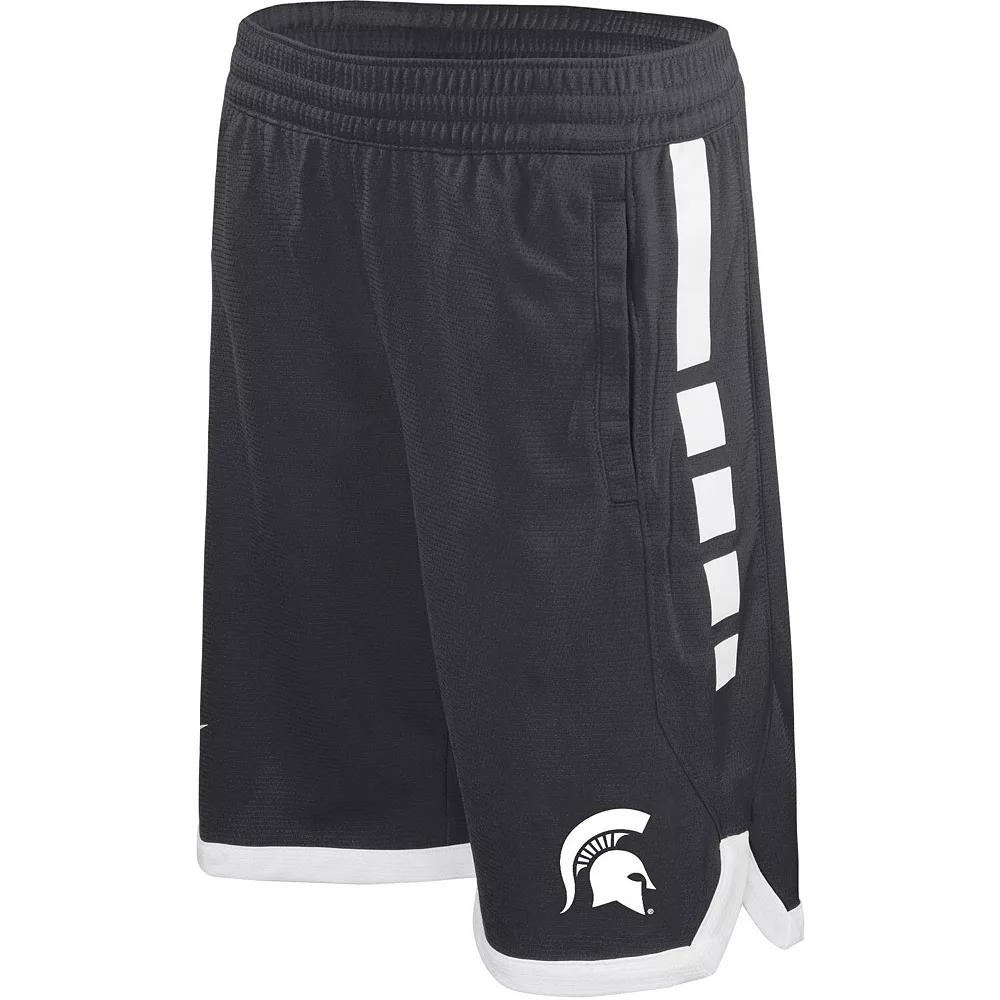 Youth Nike Anthracite Michigan State Spartans Elite Performance Shorts