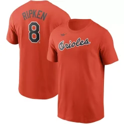 Youth Nike Cal Ripken Jr. Orange Baltimore Orioles Cooperstown Collection Player Name & Number T-Shirt