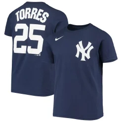 Youth Nike Gleyber Torres Navy New York Yankees Player Name & Number T-Shirt