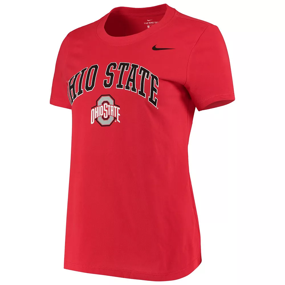 Women's Nike Scarlet Ohio State Buckeyes Arch Performance T-Shirt - Image 2