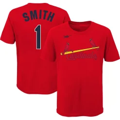Youth Nike Ozzie Smith Red St. Louis Cardinals Cooperstown Collection Player Name & Number T-Shirt
