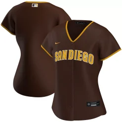 Women's Nike Brown San Diego Padres Road Replica Team Jersey