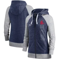 Women's Nike Navy Boston Red Sox In Pocket Gym Vintage Full-Zip Hoodie