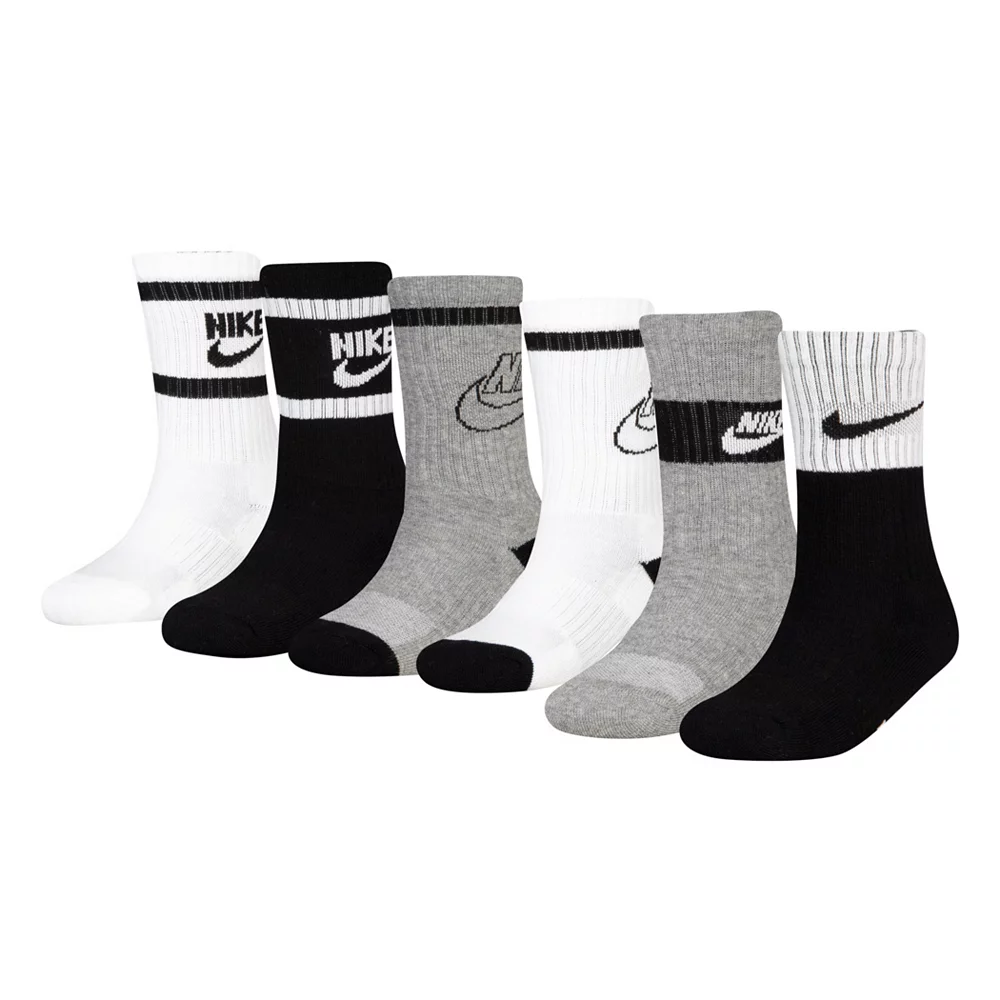 Boys Nike 6-Pack Dri-FIT Cushioned Crew Socks