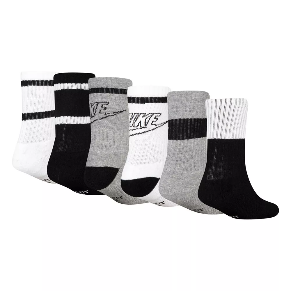 Boys Nike 6-Pack Dri-FIT Cushioned Crew Socks - Image 2