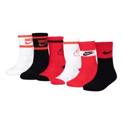 Boys Nike 6-Pack Dri-FIT Cushioned Crew Socks