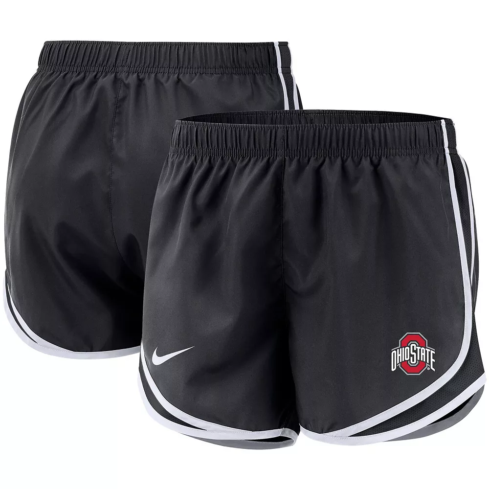 Women's Nike Black Ohio State Buckeyes Team Tempo Performance Shorts - Image 2