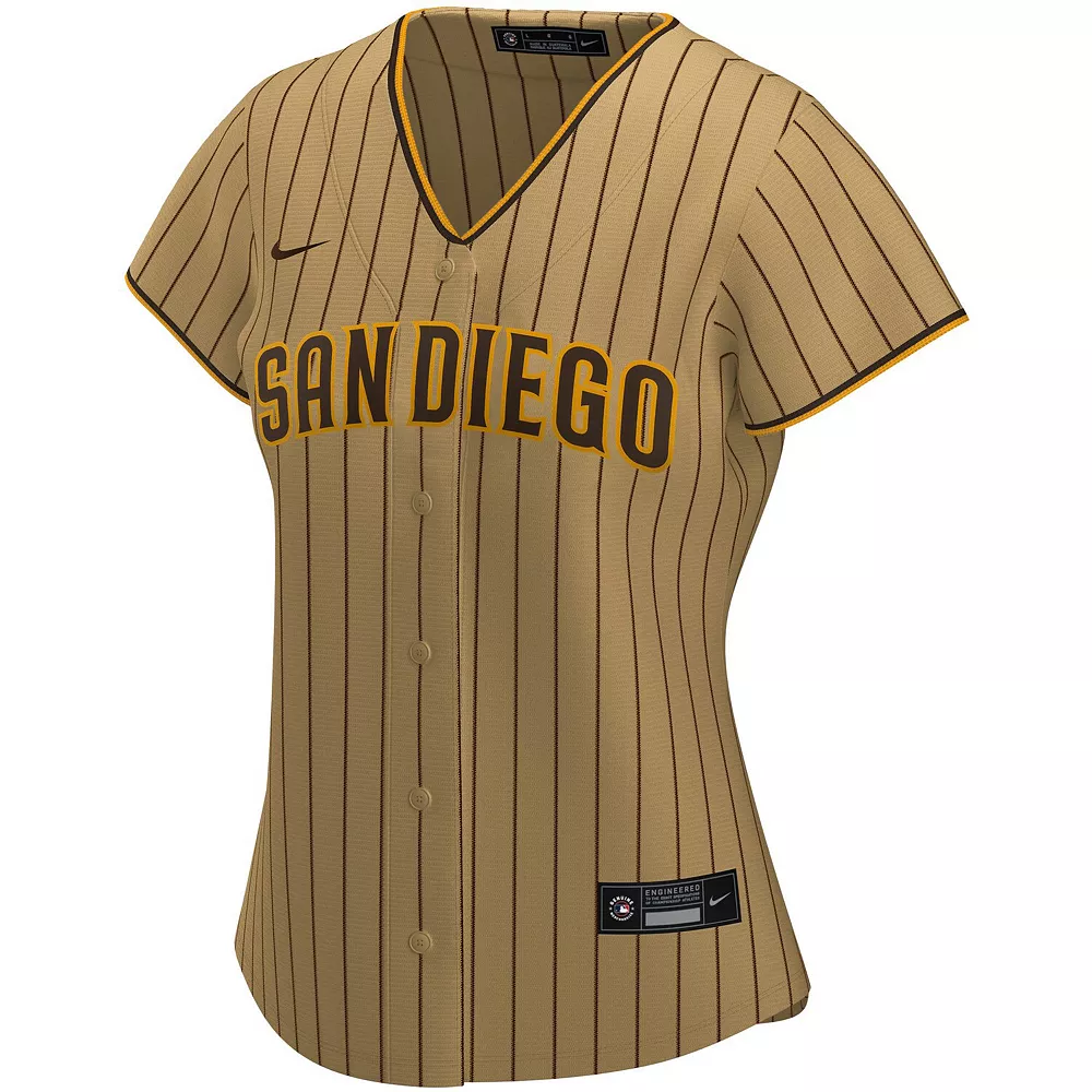 Women's Nike Tan San Diego Padres Alternate Replica Team Jersey - Image 3