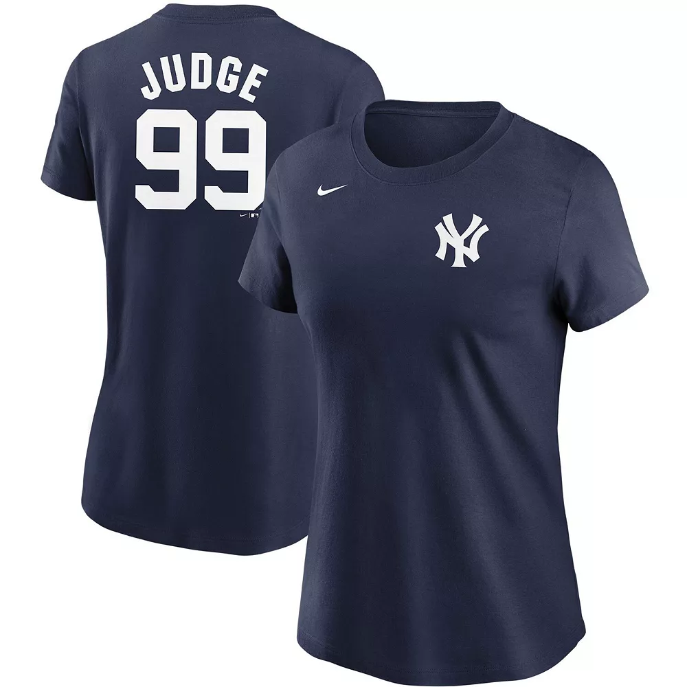 Women's Nike Aaron Judge Navy New York Yankees Name & Number T-Shirt - Image 2