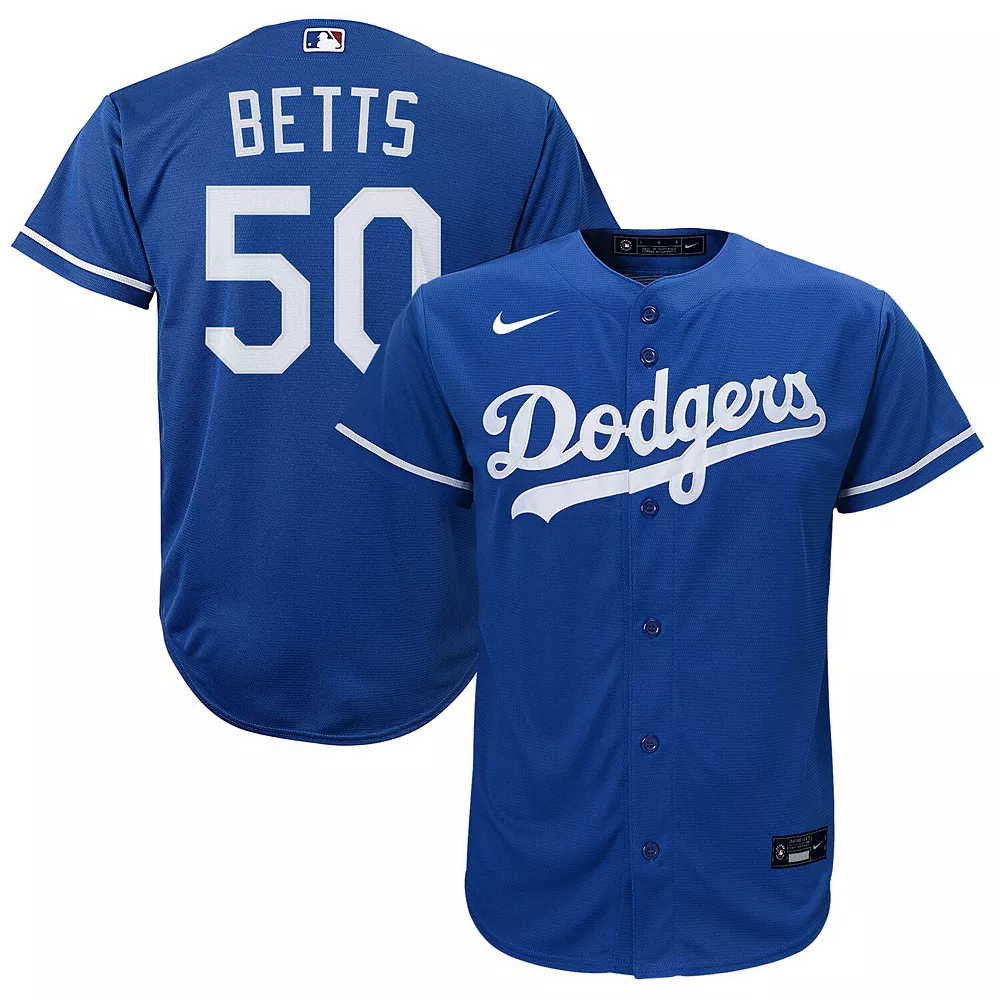 Youth Nike Mookie Betts Royal Los Angeles Dodgers Alternate Replica Player Jersey - Image 2