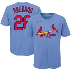 Youth Nike Nolan Arenado Light Blue St. Louis Cardinals Player Name & Number T-Shirt