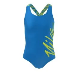 Girls 6-20 Nike Script Logo Crossback One-Piece Swimsuit