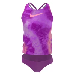 Girls 7-16 Nike Tie Dye Spiderback Tankini Top & Bottoms Swimsuit Set