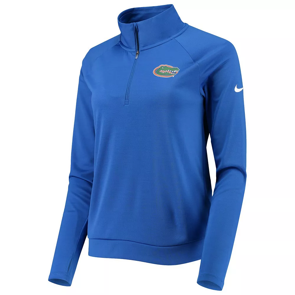 Women's Nike Royal Florida Gators Pacer Raglan Performance Quarter-Zip Jacket - Image 3