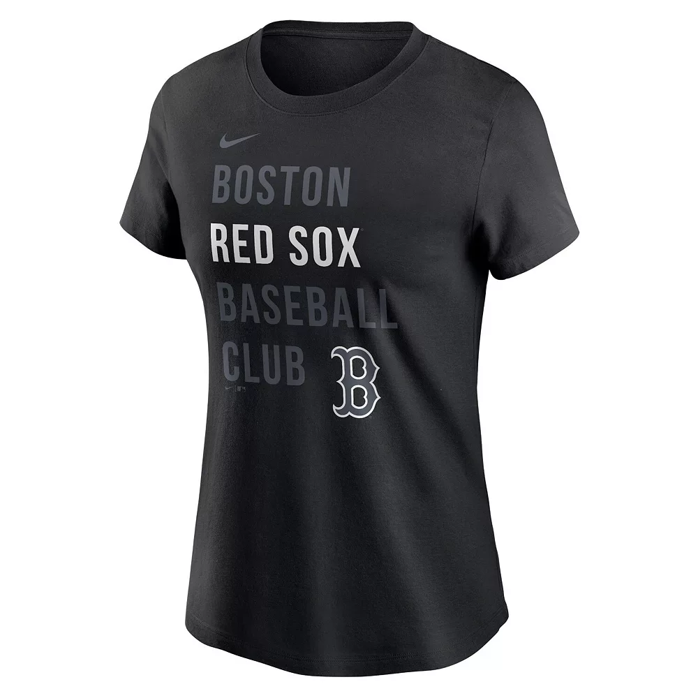 Women's Nike Black Boston Red Sox Baseball Club T-Shirt - Image 3