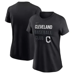 Women's Nike Black Cleveland Indians Baseball Club T-Shirt