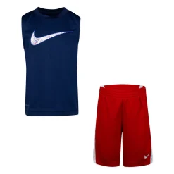 Boys 4-7 Nike Swoosh Graphic Tank Top & Mesh Shorts Set