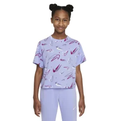 Girls 7-16 Nike Swooshfetti Boxy Tee