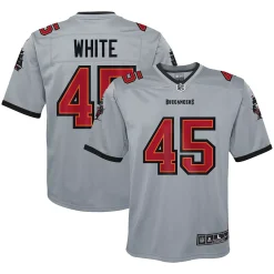 Youth Nike Devin White Gray Tampa Bay Buccaneers Inverted Team Game Jersey