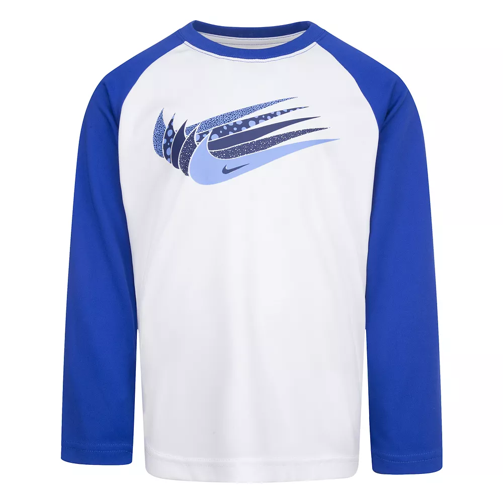 Boys 4-7 Nike Swoosh Repeat Raglan Graphic Tee