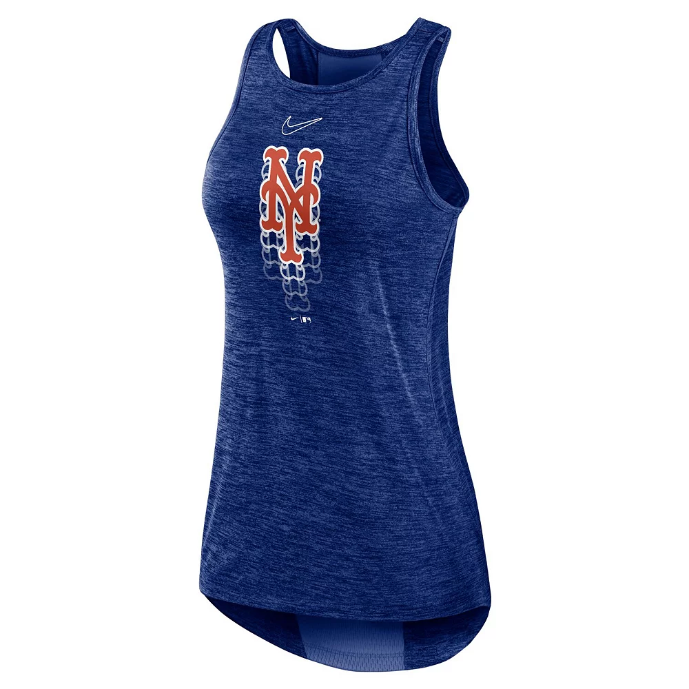 Women's Nike Royal New York Mets Logo Fade High Neck Performance Tank Top - Image 3