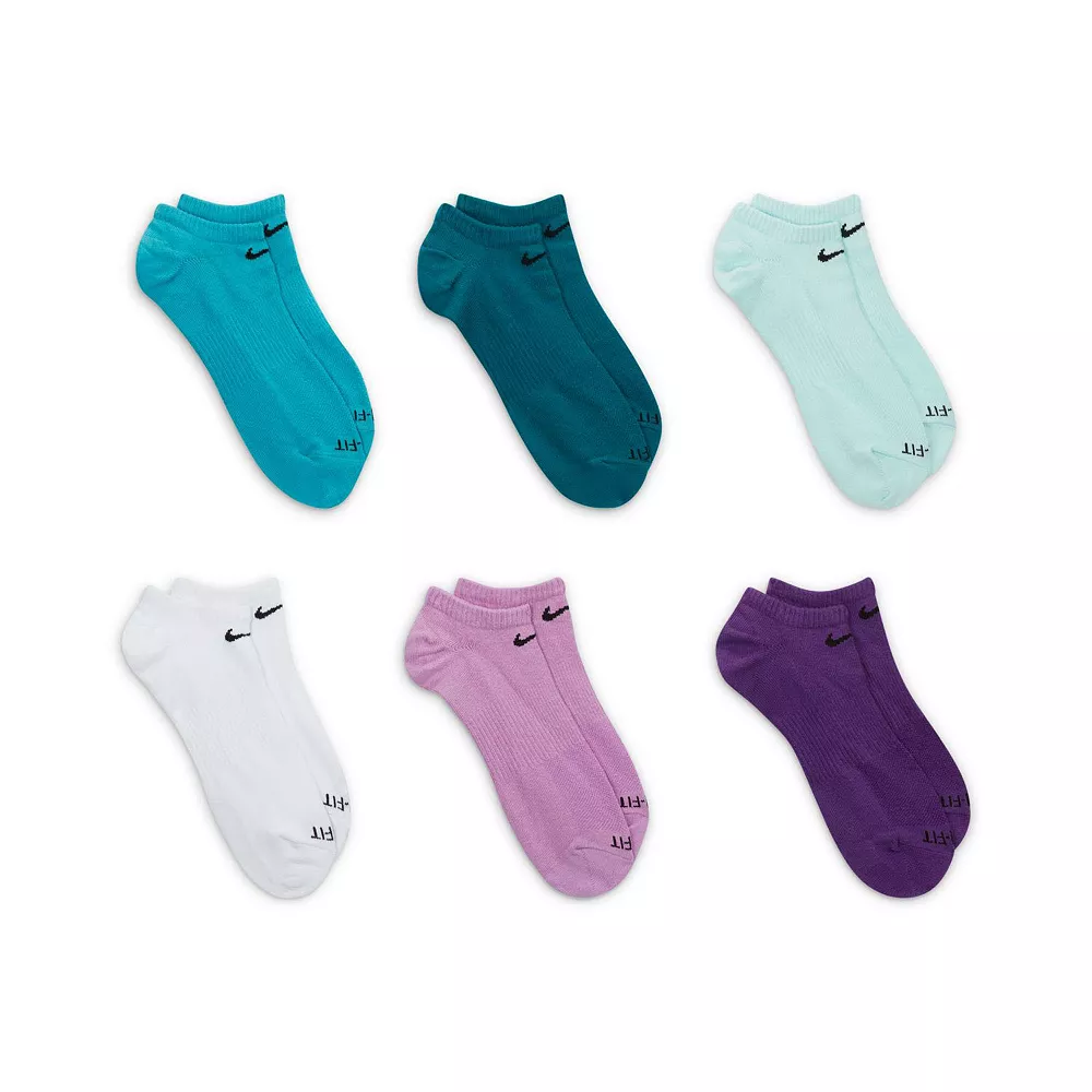 Women's Nike 6-Pack Everyday Plus Lightweight Training No-Show Socks - Image 2