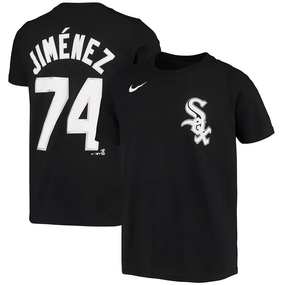 Youth Nike Eloy Jimenez Black Chicago White Sox Player Name & Number T-Shirt - Image 2