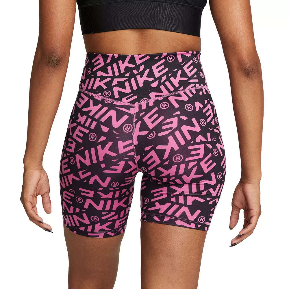 Women's Nike One Printed 7-in. Midrise Bike Shorts - Image 2
