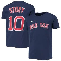 Youth Nike Trevor Story Navy Boston Red Sox Player Name & Number T-Shirt