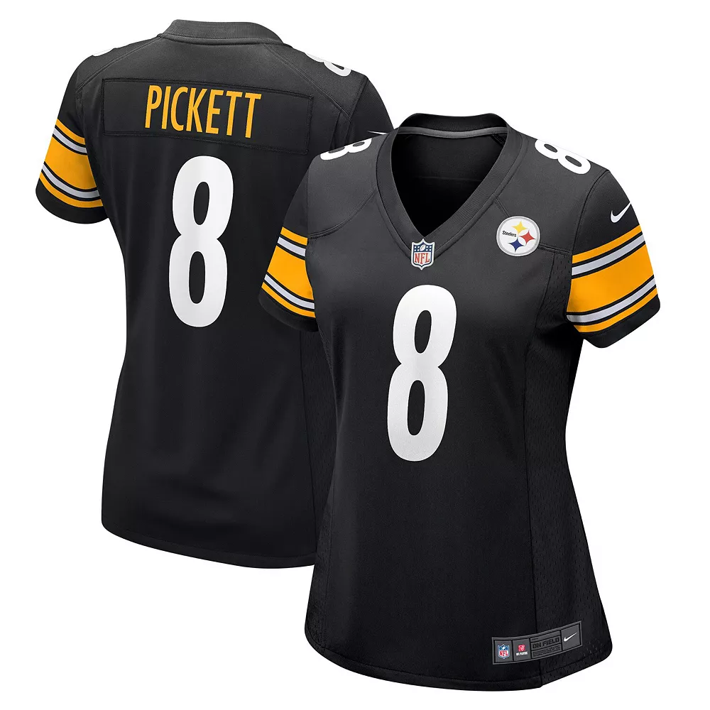 Women's Nike Kenny Pickett Black Pittsburgh Steelers 2022 NFL Draft First Round Pick Game Jersey - Image 2