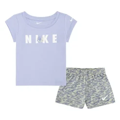 Baby Girl Nike Tee & Space-Dye Shorts Set