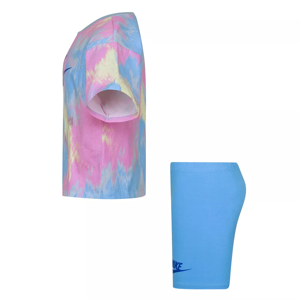 Girl 4-6x Nike Boxy Tee And Bike Shorts Set - Image 3