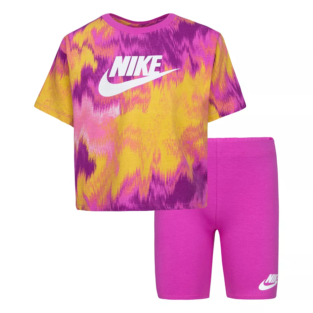Girl 4-6x Nike Boxy Tee And Bike Shorts Set