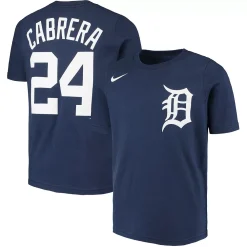 Youth Nike Miguel Cabrera Navy Detroit Tigers Player Name & Number T-Shirt