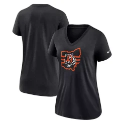 Women's Nike Black Cincinnati Bengals Hometown Collection Tri-Blend V-Neck T-Shirt