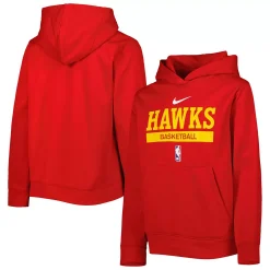 Youth Nike Red Atlanta Hawks Spotlight Practice Performance Pullover Hoodie