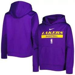 Youth Nike Purple Los Angeles Lakers Spotlight Practice Performance Pullover Hoodie